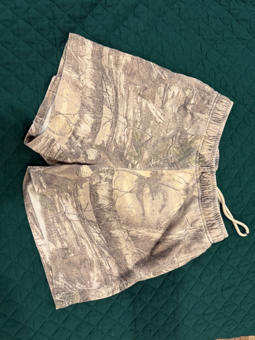 Gilded Intent Neutral Camo Drawstring Athletic Shorts